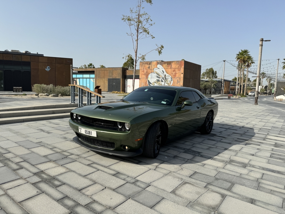 Green Dodge Challenger V6 2021