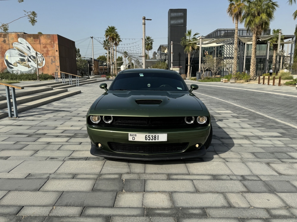 Green Dodge Challenger V6 2021