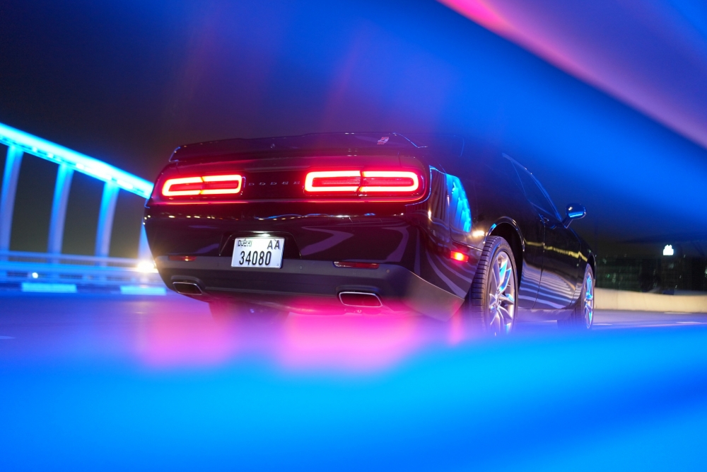 Black Dodge Challenger V6 2022