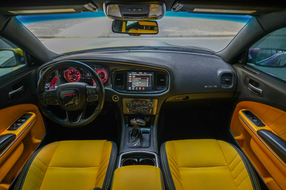 Yellow Dodge Charger SRT V8 2021