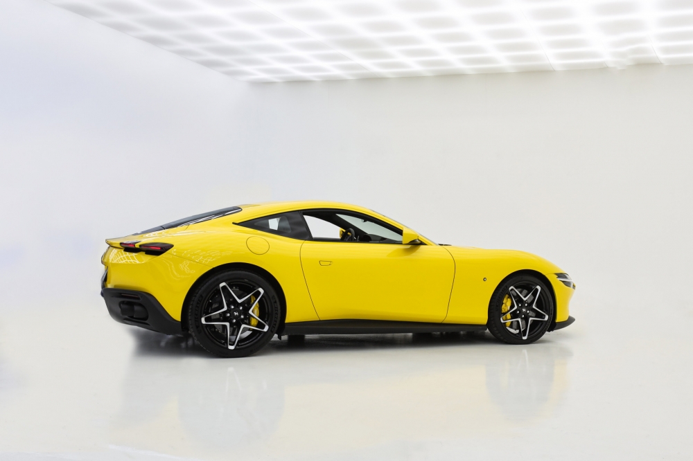 Yellow Ferrari Roma 2021