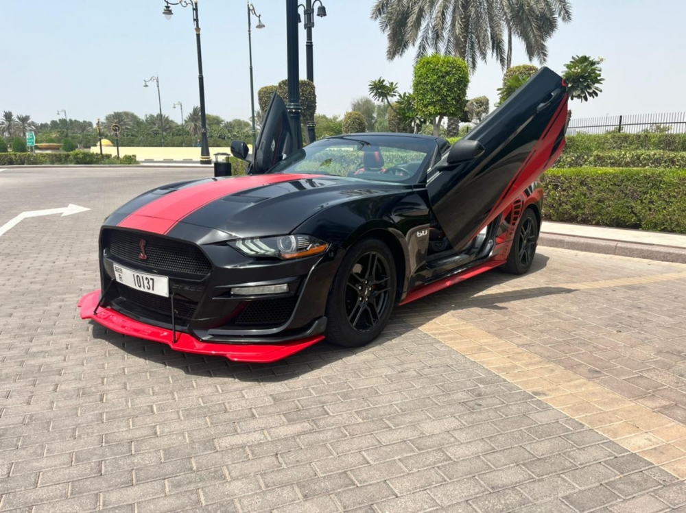 Rot Ford Mustang EcoBoost Cabrio V4 2020
