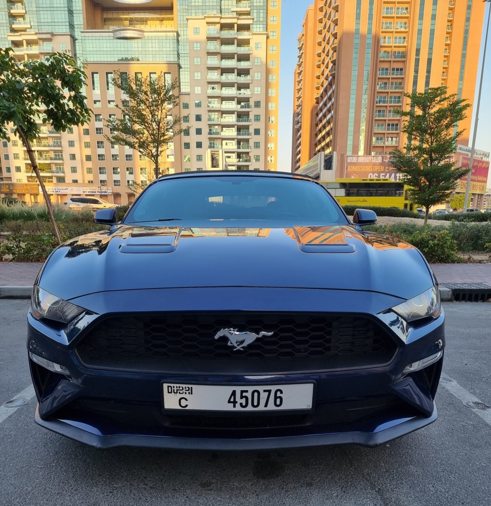 Blauw Ford Mustang GT Cabrio V4 2020