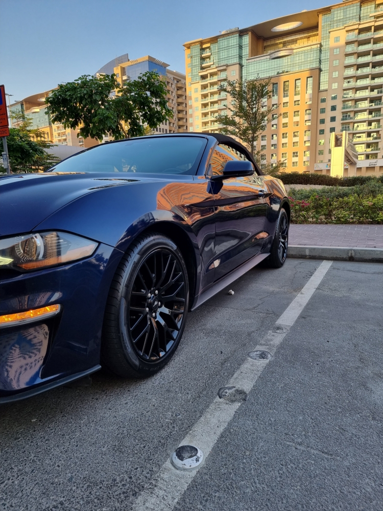 Blau Ford Mustang GT Cabrio V4 2020