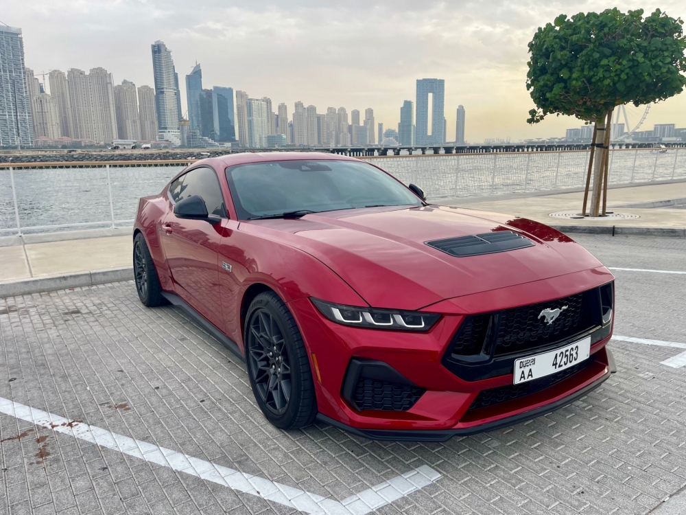 Red Ford Mustang GT Coupe V8 2024
