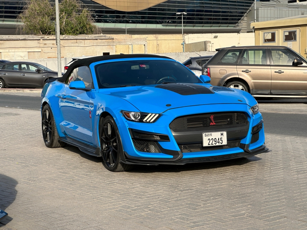 أزرق فورد موستنغ شيلبي GT500 كيت المكشوفة V4 2018