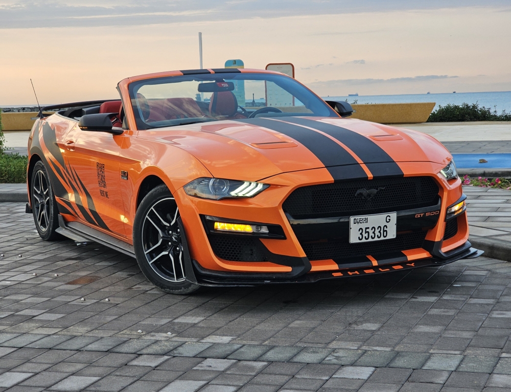 Orange Ford Mustang Shelby GT500 Kit Cabrio V4 2020