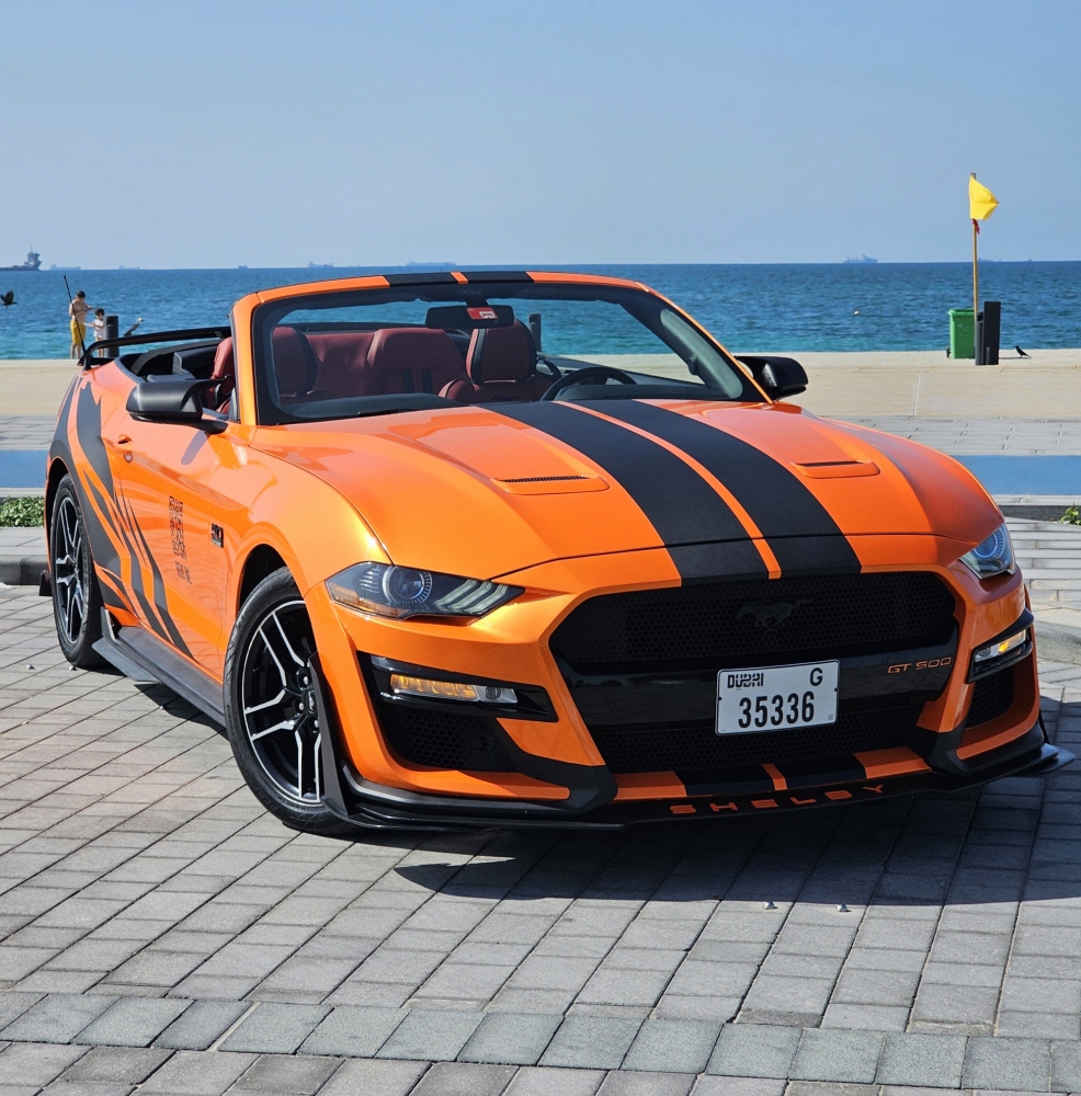 Oranje Ford Mustang Shelby GT500 Kit Convertible V4 2020