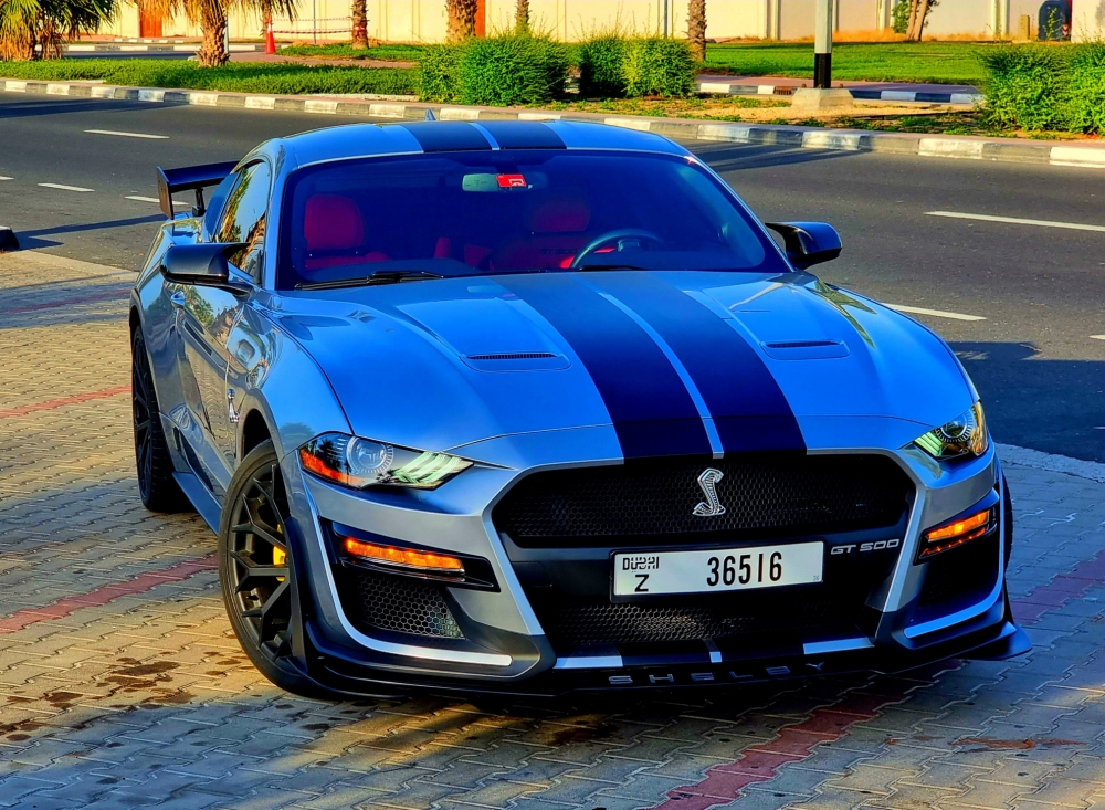 Blauw Ford Mustang Shelby GT500 Kit Coupé V4 2020