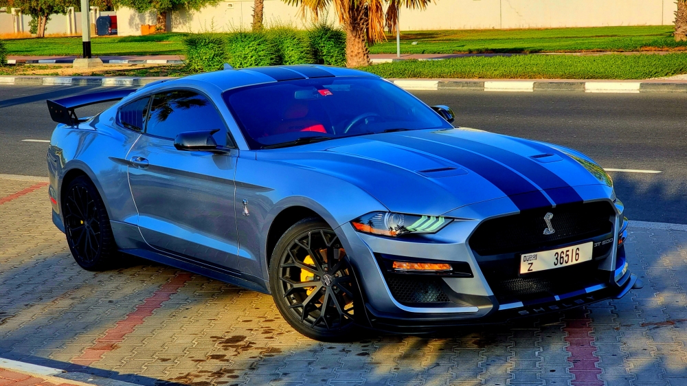 Blue Ford Mustang Shelby GT500 Kit Coupe V4 2020