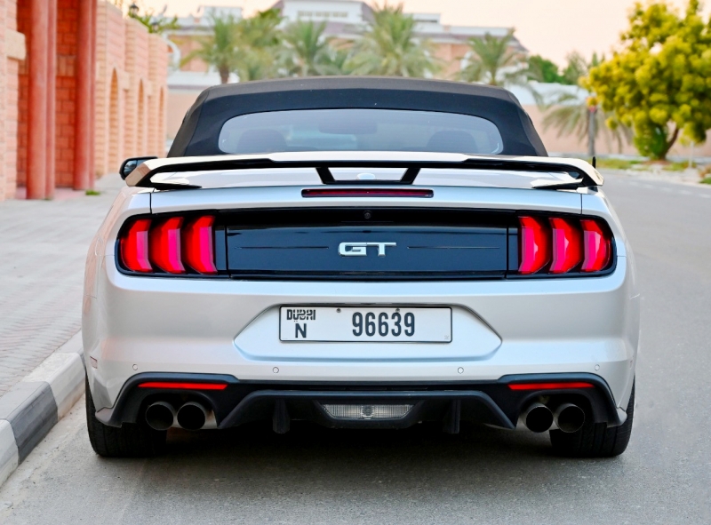 Silver Ford Mustang V8 GT Convertible 2020