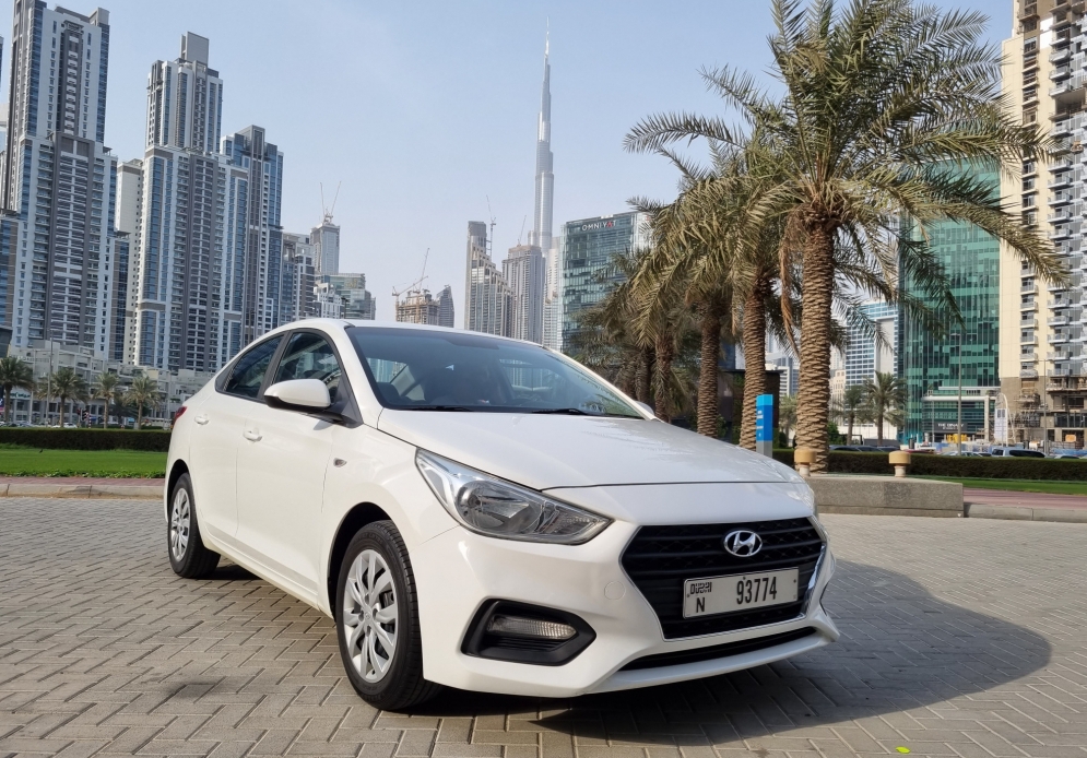 White Hyundai Accent 2020