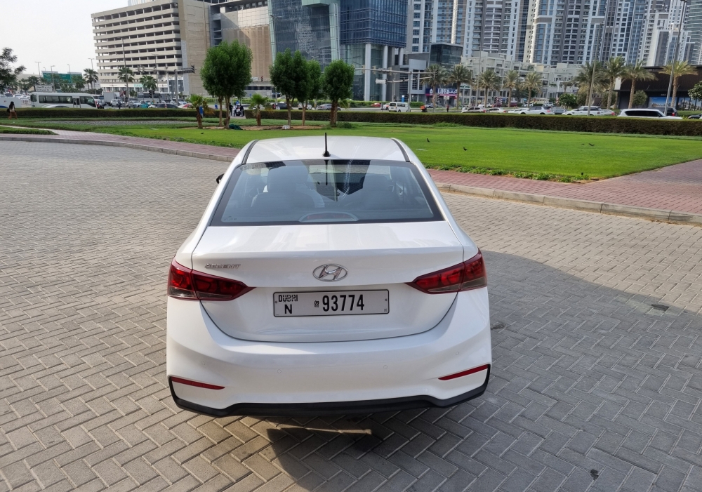 White Hyundai Accent 2020