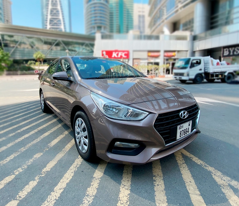 Brown Hyundai Accent 2019