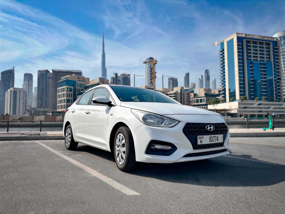 White Hyundai Accent 2019