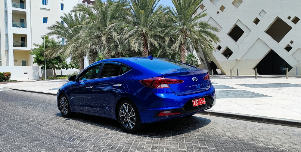 Blue Hyundai Elantra 2020