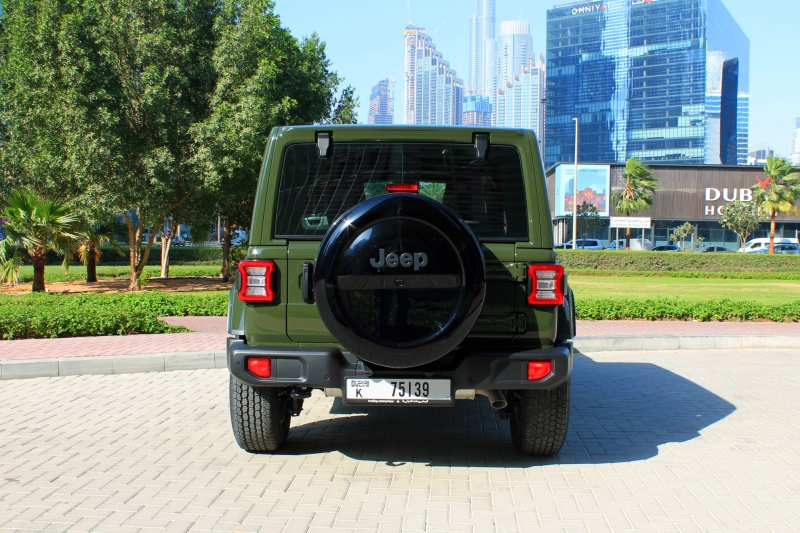vert Jeep Wrangler 80e anniversaire édition limitée 2021