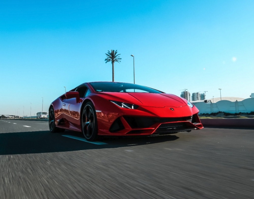 Red Lamborghini Huracan Evo Coupe 2020