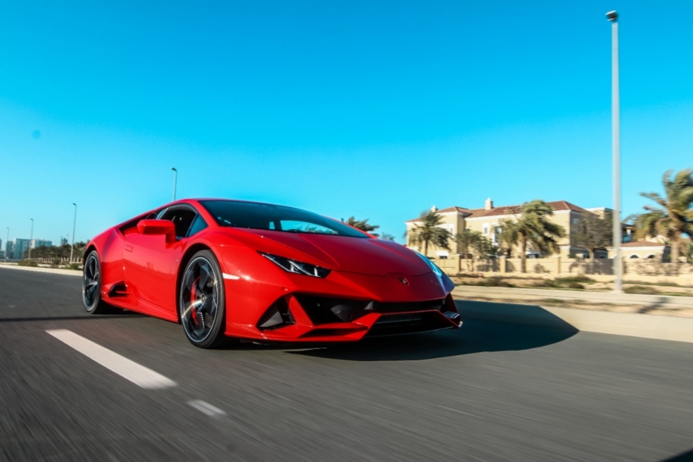 Red Lamborghini Huracan Evo Coupe 2020