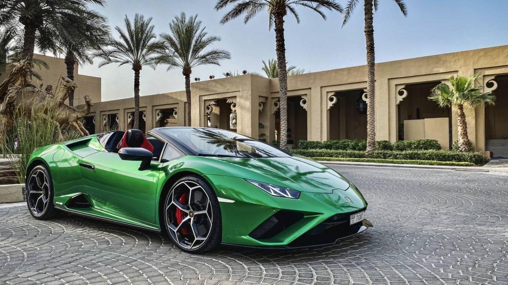 Verde Lamborghini Huracán Evo Spyder 2021