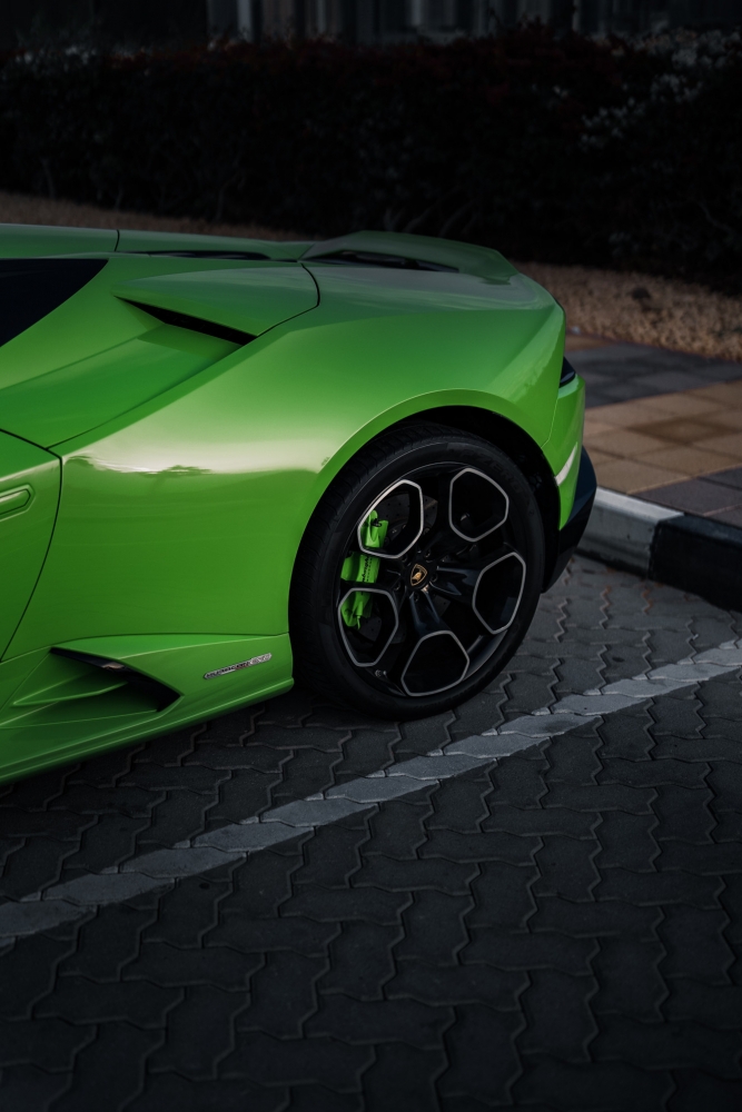 Citroen geel Lamborghini Huracan Evo Spyder 2022