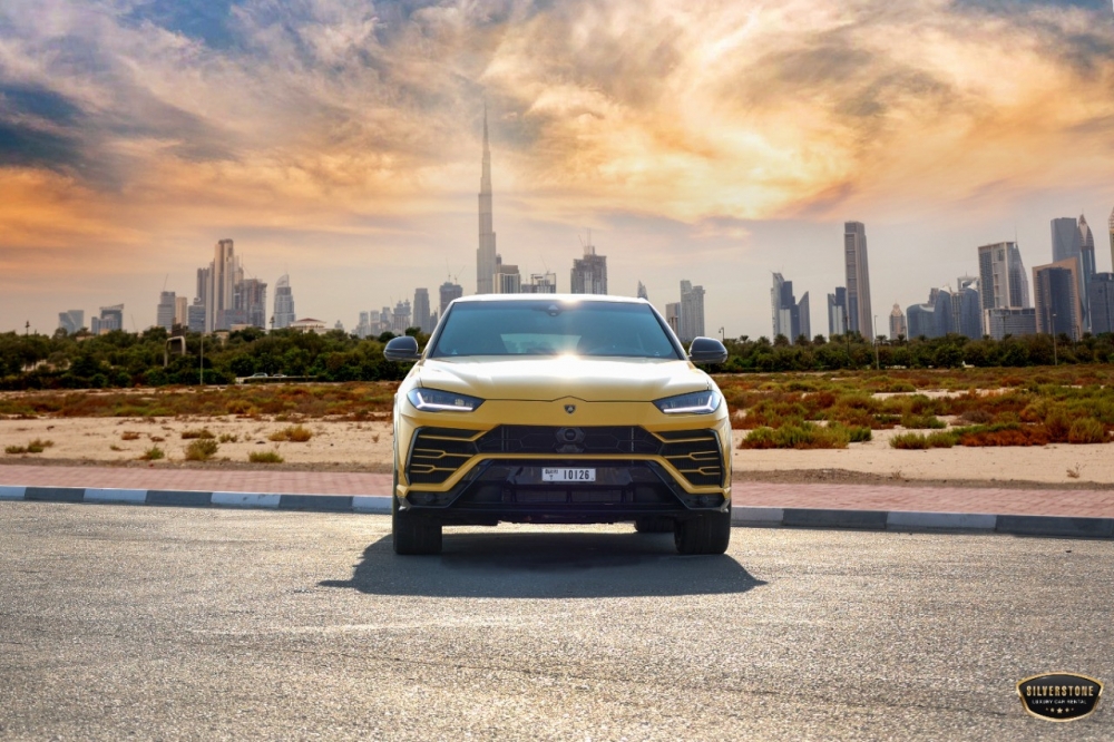 Yellow Lamborghini Urus 2019