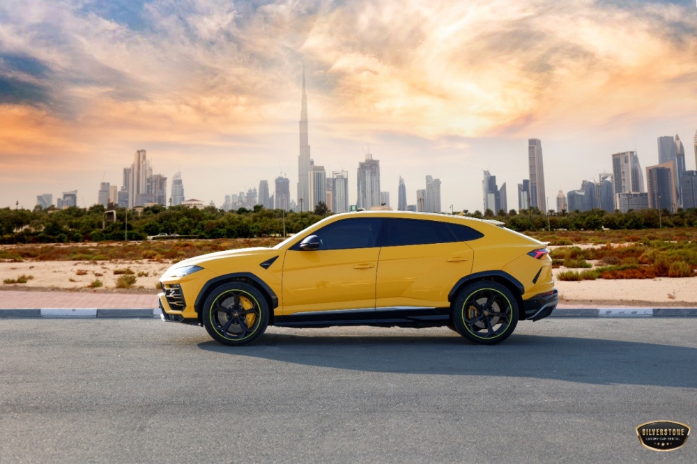 Yellow Lamborghini Urus 2019