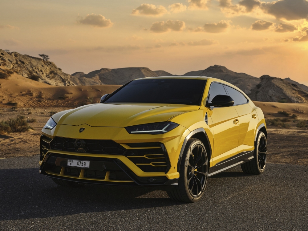 Yellow Lamborghini Urus 2020