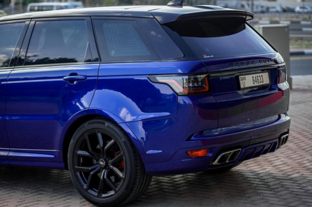 Blauw Landrover Range Rover Sport SVR 2020