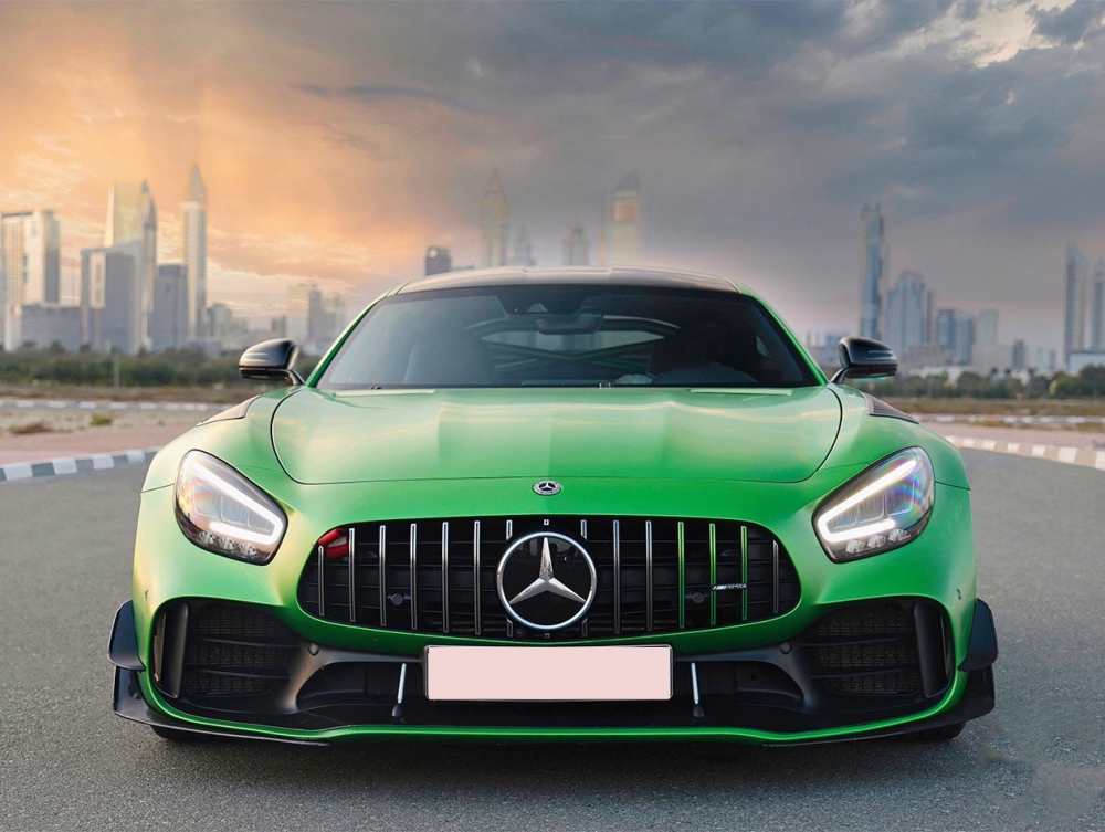 Green Mercedes Benz AMG GTR PRO 2020