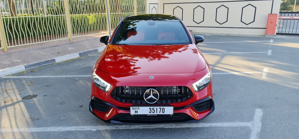 Red Mercedes Benz A250 2021