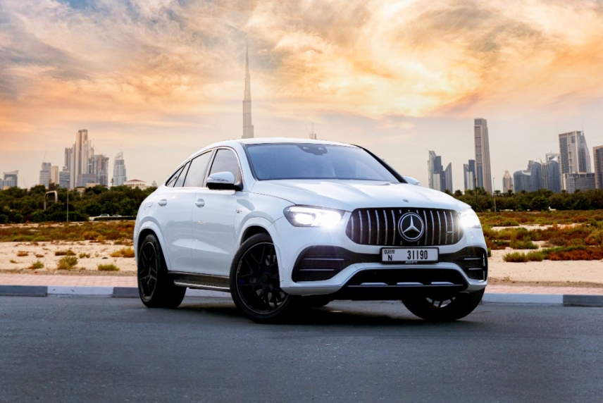 White Mercedes Benz AMG GLE 53 Coupe 2022