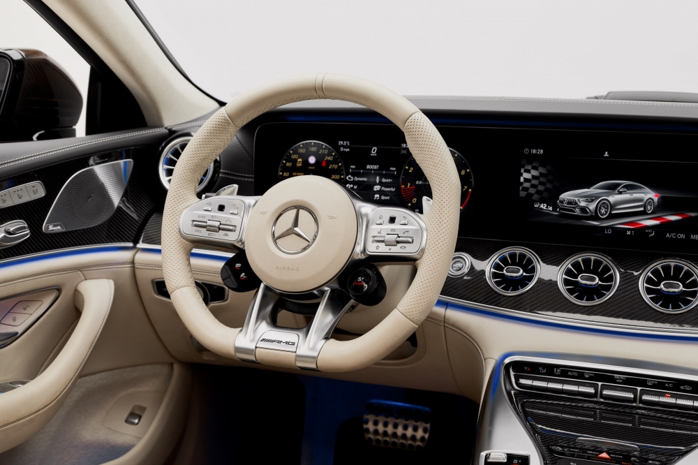 Blauw Mercedes-Benz AMG GT 63S 2019