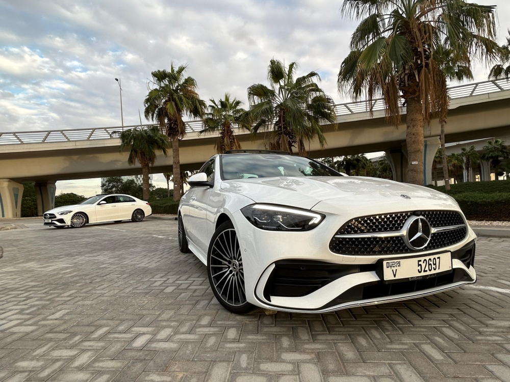 White Mercedes Benz C200 2023