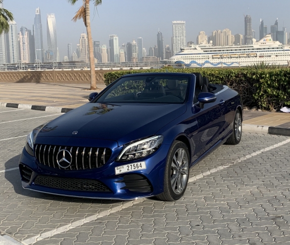 Blauw Mercedes-Benz C300 Cabrio 2019