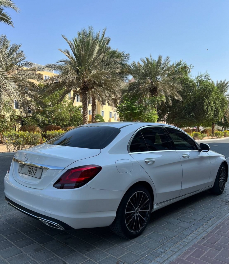 White Mercedes Benz C300 2020