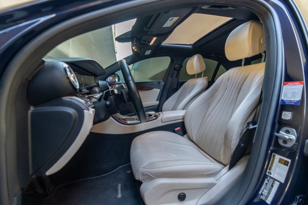 Blue Mercedes Benz E300 2020