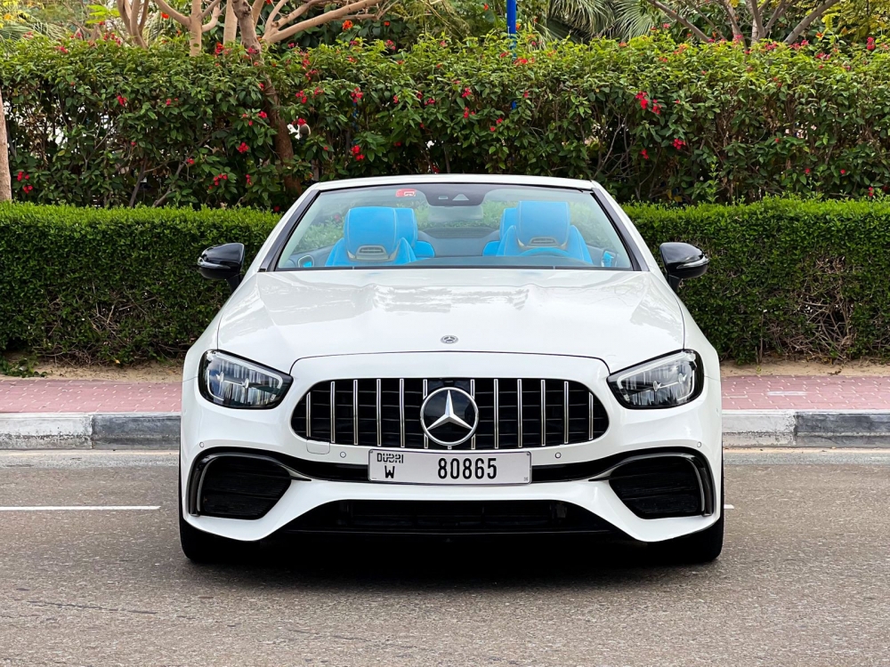 Beyaz Mercedes Benz E450 Dönüştürülebilir 2020