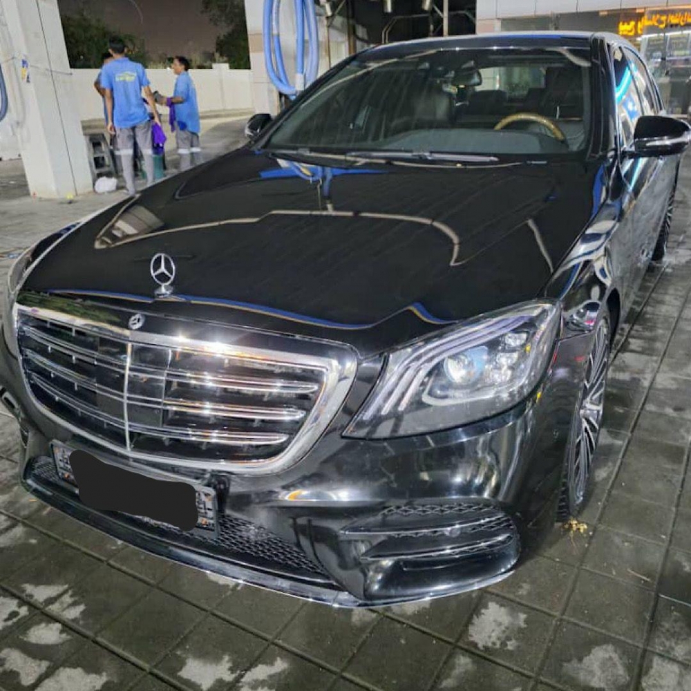 zwart Mercedes-Benz S560 2017