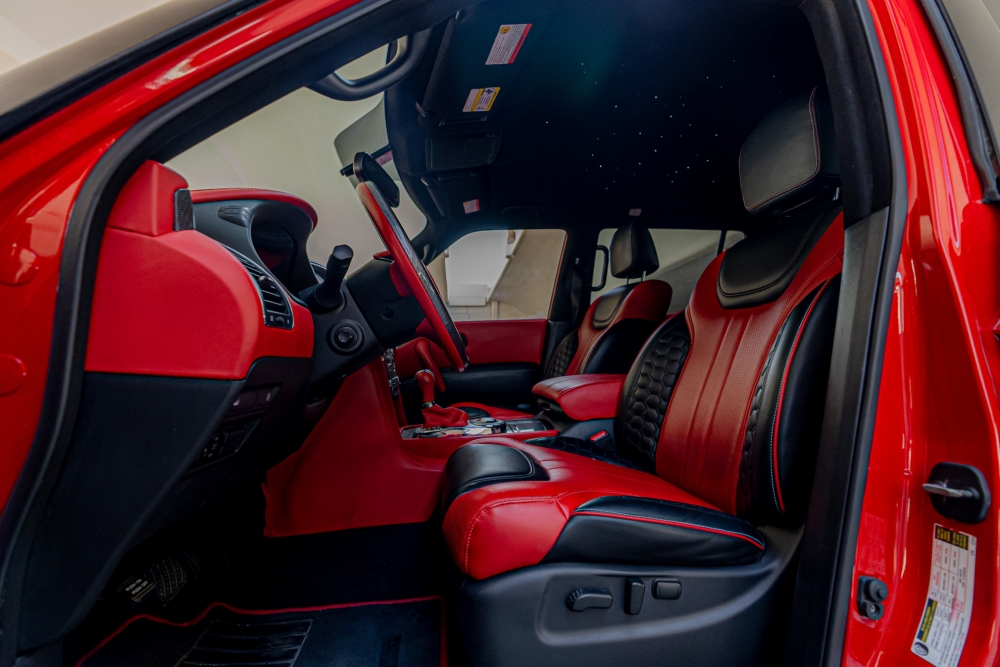 Red Nissan Patrol Platinum V8 2019