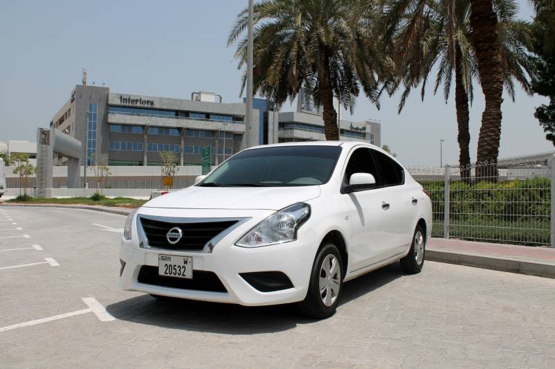 Rent Nissan Sunny 2019 car in Dubai: Day, week, monthly rental