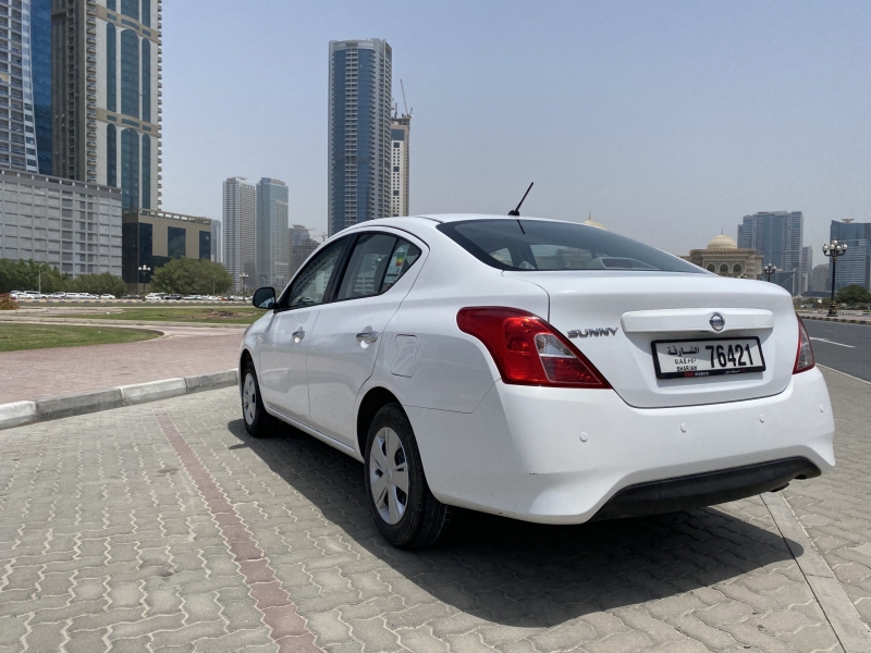 Rent Nissan Sunny 2019 car in Sharjah: Day, monthly rental