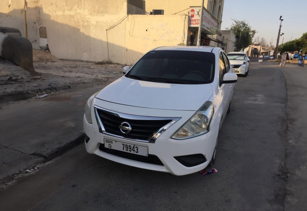 White Nissan Sunny 2020
