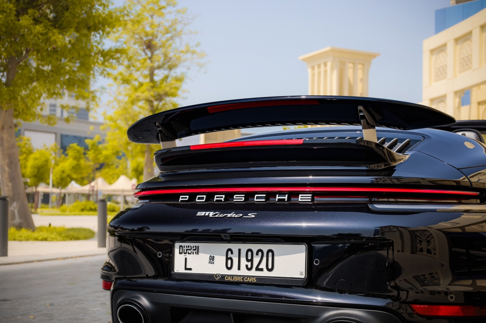 Black Porsche 911 Turbo S Spyder 2023