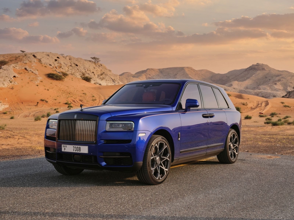 Blauw Rolls Royce Cullinan 2022