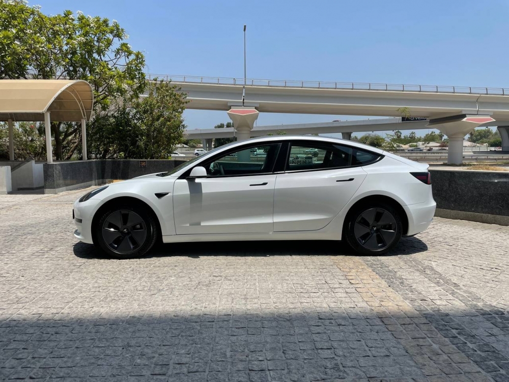 wit Tesla Model 3 Standaard Plus 2022