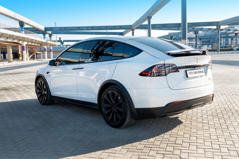 blanc Tesla Modèle X Plaid 2023