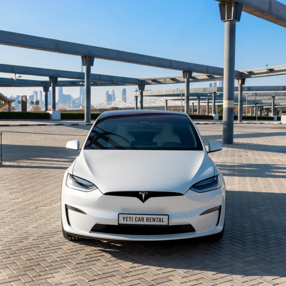Beyaz Tesla X Modeli Ekose 2023