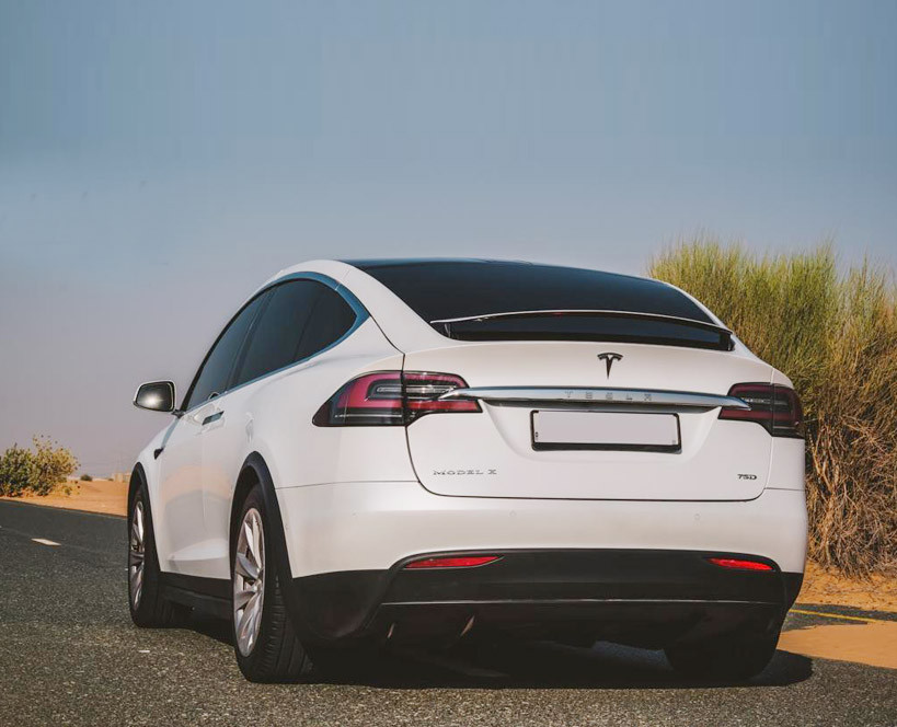 Blanco Tesla Modelo X 2018