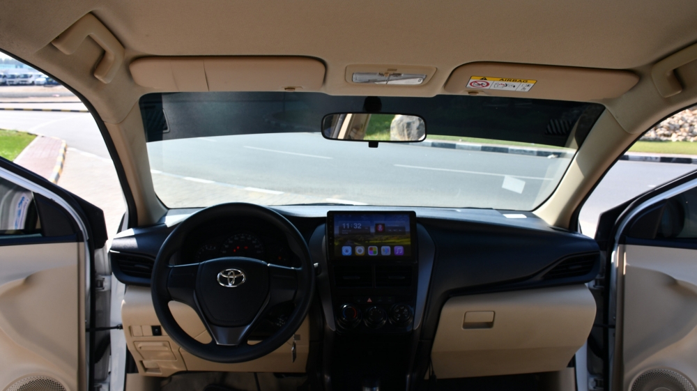 White Toyota Yaris Sedan 2022
